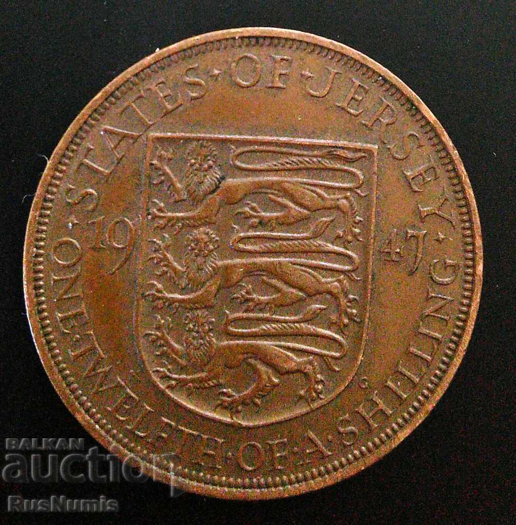 Jersey. 1/12 shilling 1947