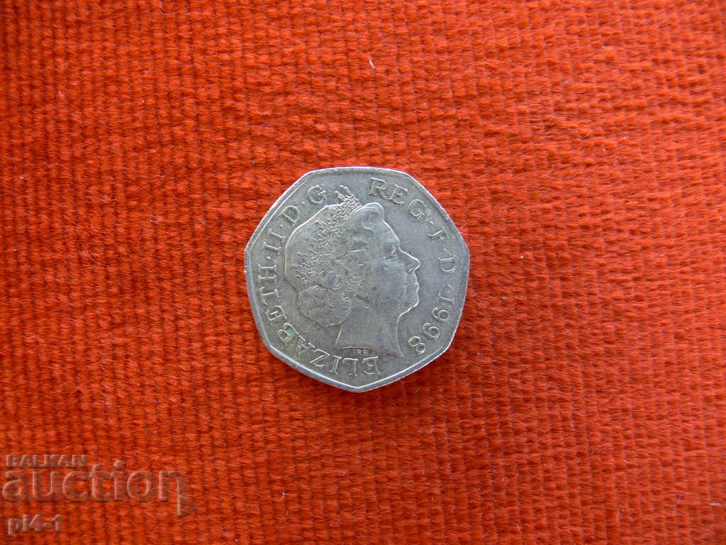 50 pence - 1998 with price 10.00 BGN | € 5.11 50 pence - 1998 with price 10.00 BGN | € 5.11