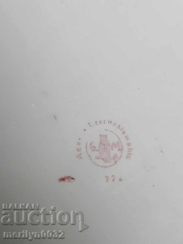 Old porcelain casserole dish platter - 6 Old porcelain casserole dish platter - 6