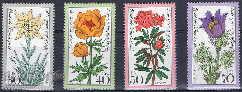 1975. FGR. Φιλανθρωπική. Alpine λουλούδια.