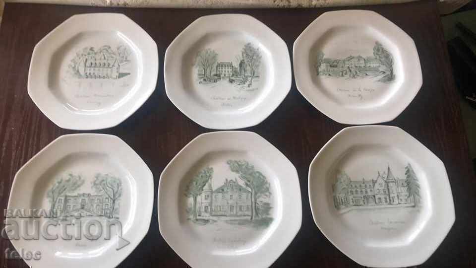 Set of six plates Limoges France - reduced price