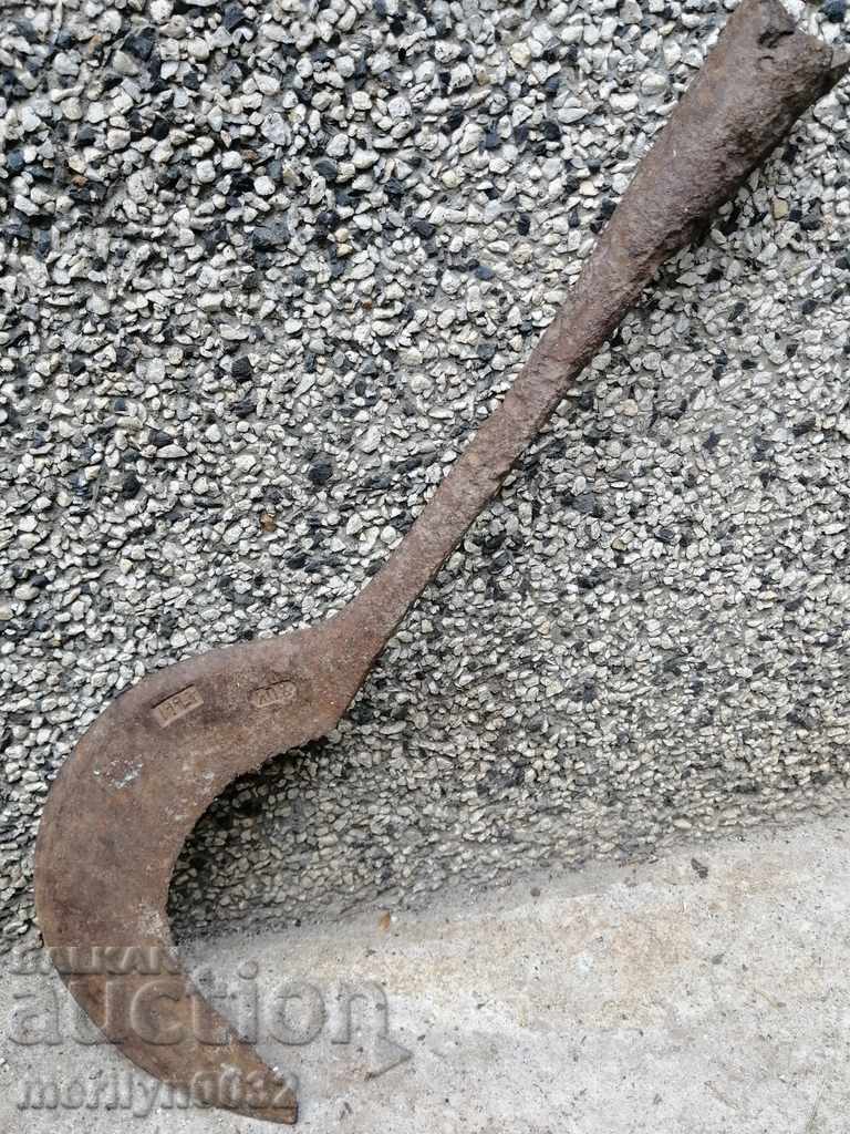 Old hand forged kosher with stamped dating wrought iron chopper - 7 Old hand forged kosher with stamped dating wrought iron chopper - 7