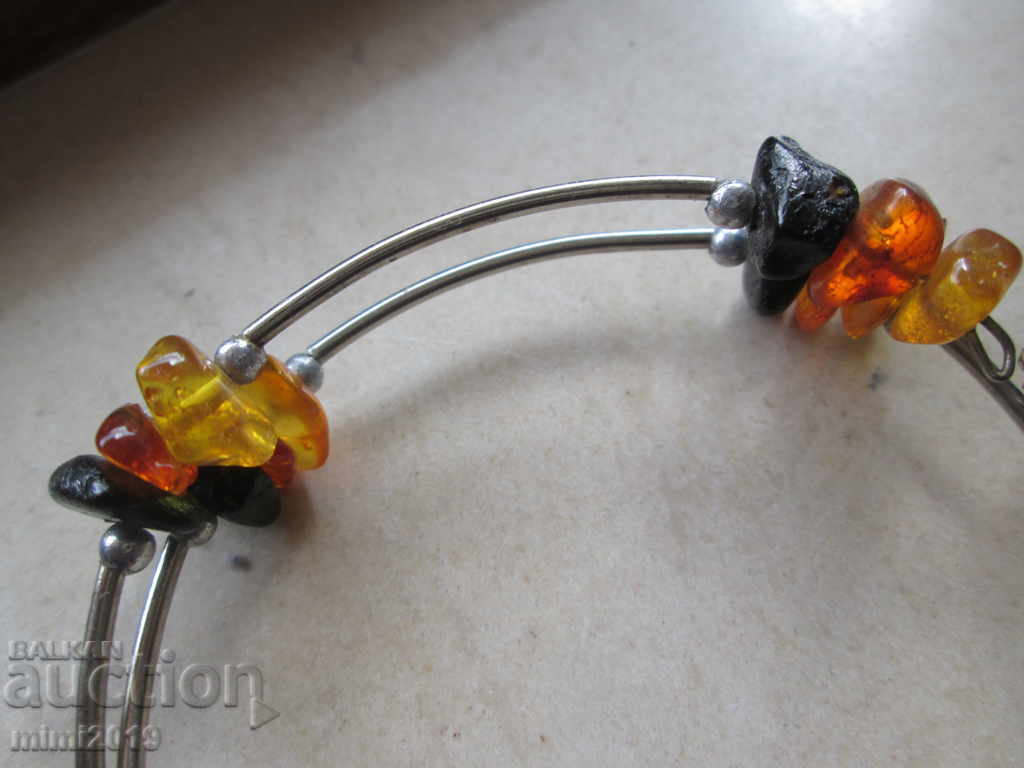 Bracelet with natural raw amber - 5 Bracelet with natural raw amber - 5