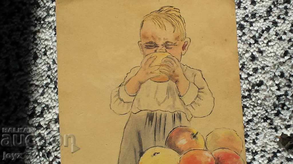 ΠΑΛΑΙΟ ΠΑΙΔΙΚΗ ΦΩΤΟΓΡΑΦΙΑ ΜΕ ΕΦΑΡΜΟΓΕΣ ακουαρέλα 40s / LILYANA NIKOLOVA με τιμή 150.00 BGN | € 76.69 ΠΑΛΑΙΟ ΠΑΙΔΙΚΗ ΦΩΤΟΓΡΑΦΙΑ ΜΕ ΕΦΑΡΜΟΓΕΣ ακουαρέλα 40s / LILYANA NIKOLOVA με τιμή 150.00 BGN | € 76.69