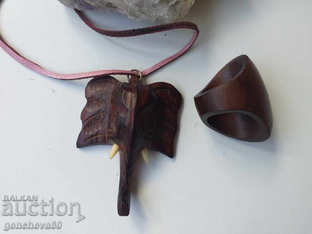 Ebony jewelry - ring and necklace - 7 Ebony jewelry - ring and necklace - 7