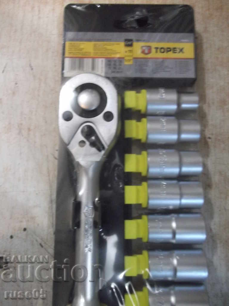Ratchet set with 10 inserts * 1/2 "TOPEX 38D652 * - 5 Ratchet set with 10 inserts * 1/2 "TOPEX 38D652 * - 5