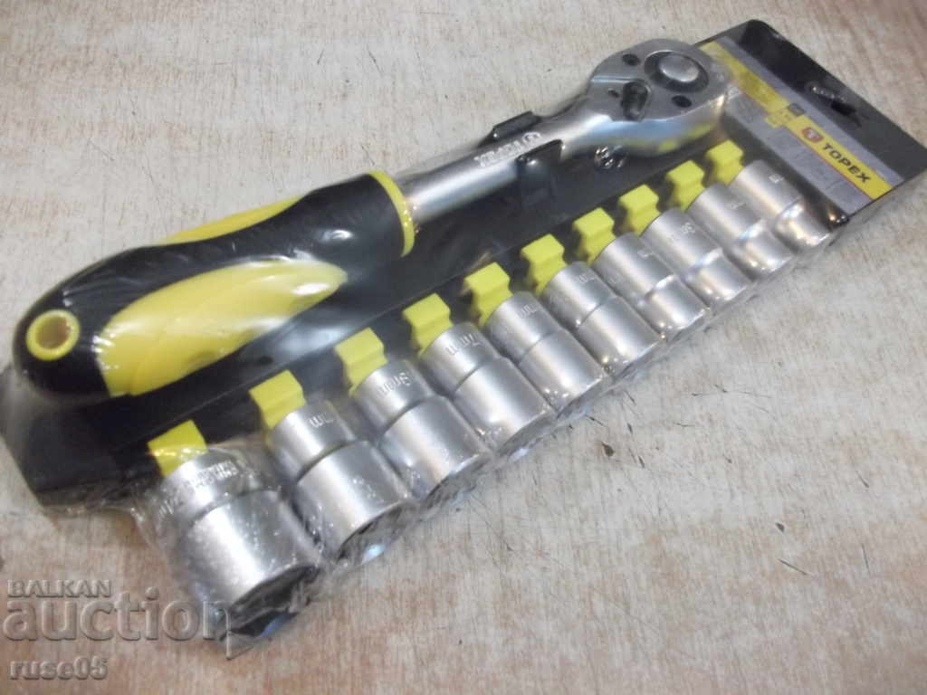 Ratchet set with 10 inserts * 1/2 "TOPEX 38D652 * - 7 Ratchet set with 10 inserts * 1/2 "TOPEX 38D652 * - 7
