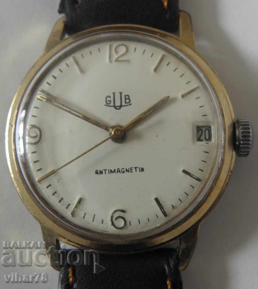 RUBBER GUB-GLASHUTTE RED CLOCK CLOCK with price 149.99 BGN | € 76.69