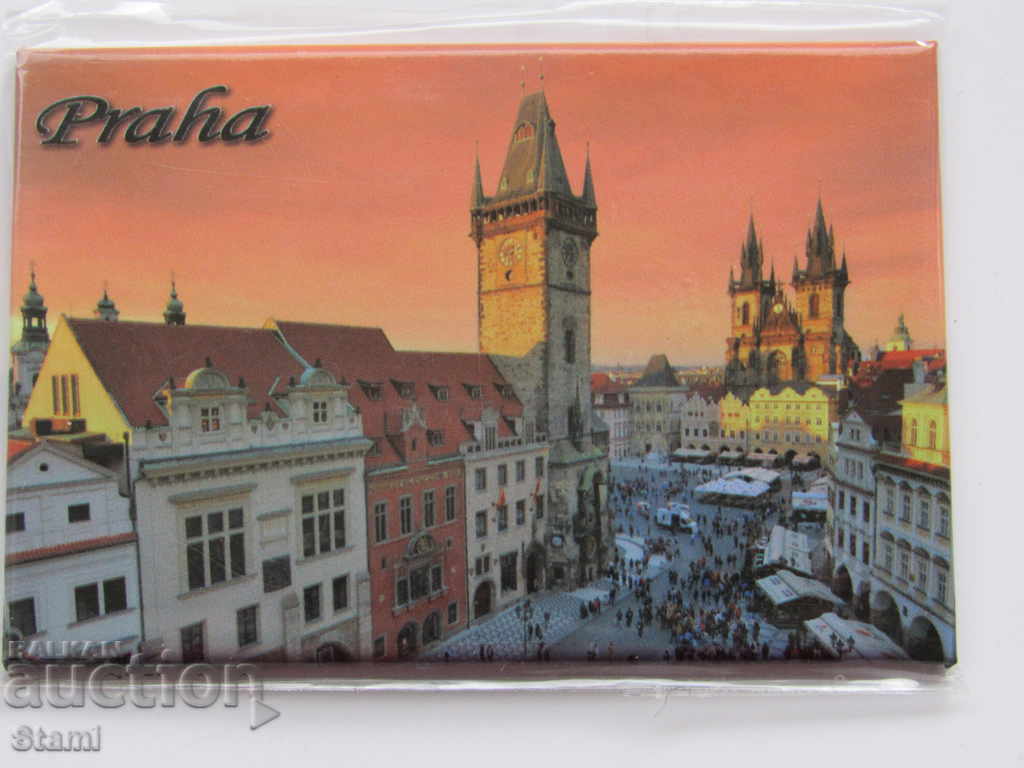 Auction  Metal magnet from Prague, Czech Republic -6