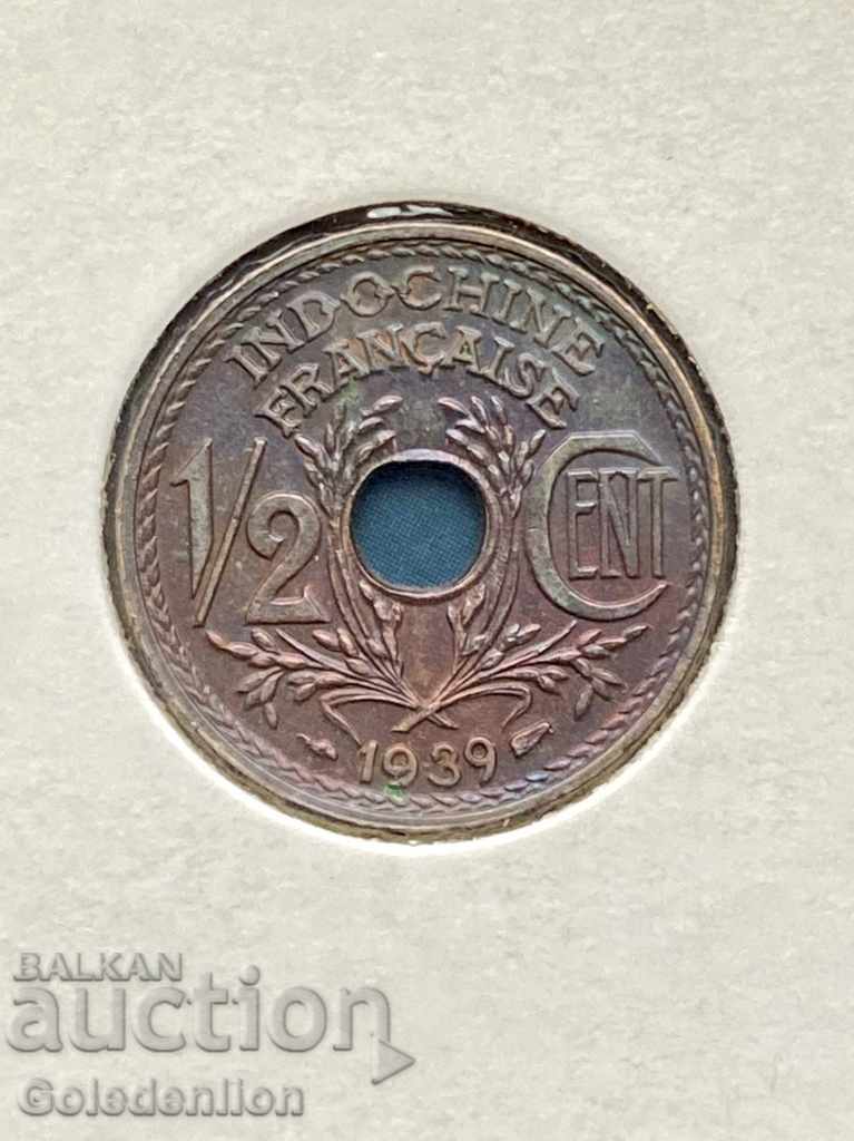 Indochina franceză - 1/2 cent 1939
