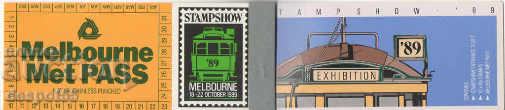 1989. Αυστραλία. Εισιτήριο για Stampshow '89, Μελβούρνη.