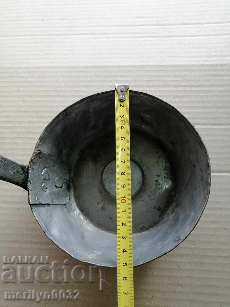 Old copper ladle, pan, copper, copper pot, pit - 6
