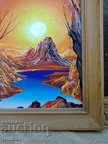 Delivery of "Colorado - Sun and Moon". Acrylic paints, painting Delivery of "Colorado - Sun and Moon". Acrylic paints, painting