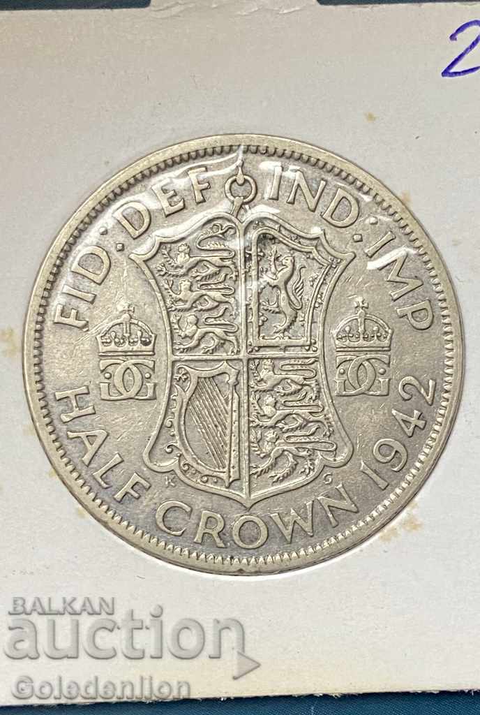 England - 1/2 crown 1942
