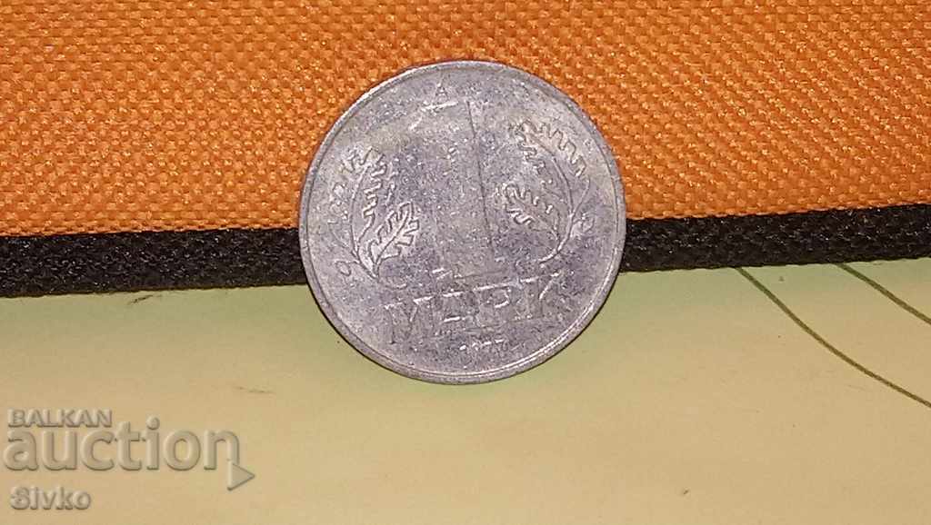 Монета ГДР 1 марка 1977