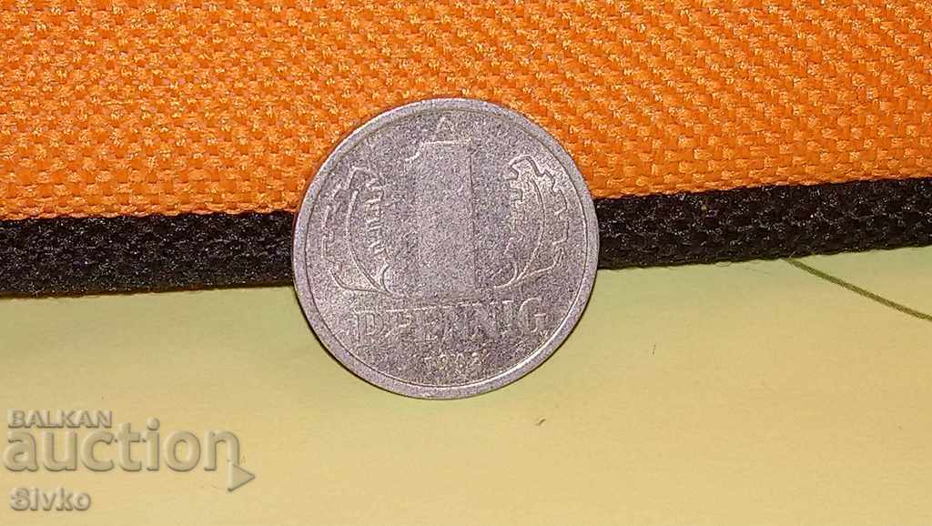 Monedă GDR 1 pfennig 1962