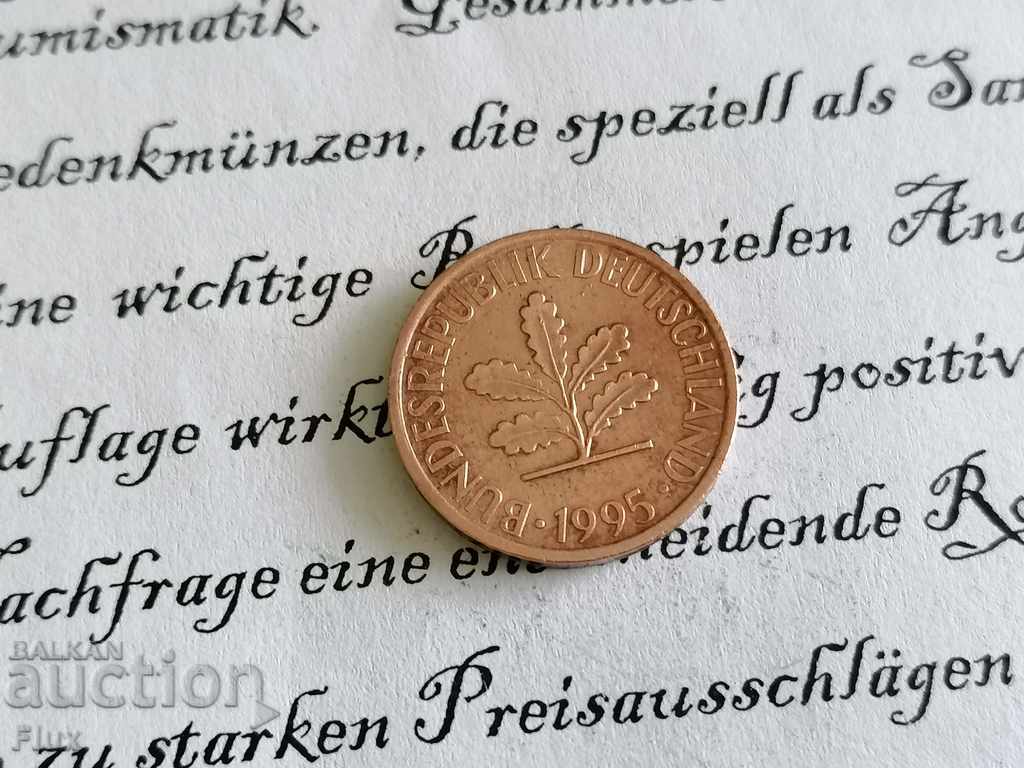 Coin - Germany - 2 pfennigs 1995; series A with price 0.75 BGN | € 0.38 Coin - Germany - 2 pfennigs 1995; series A with price 0.75 BGN | € 0.38