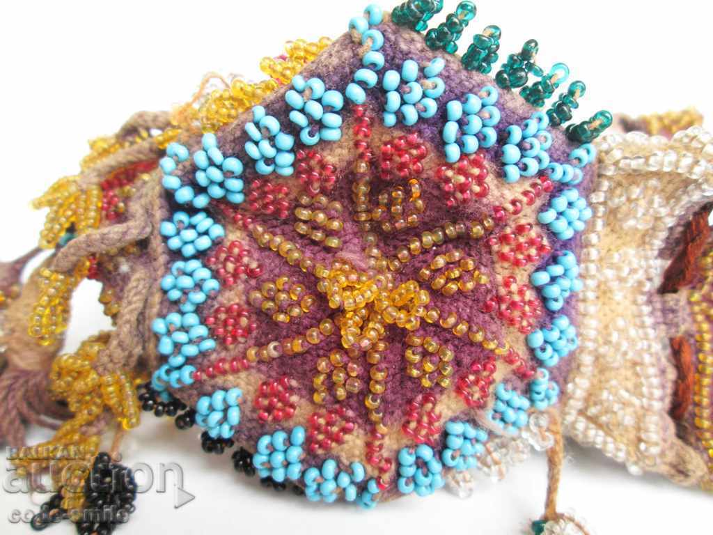 Unique old Revival knitted bag with bead beads - 6 Unique old Revival knitted bag with bead beads - 6