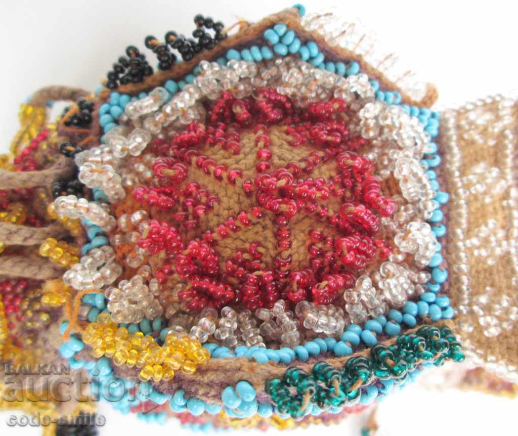 Unique old Revival knitted bag with bead beads - 7 Unique old Revival knitted bag with bead beads - 7