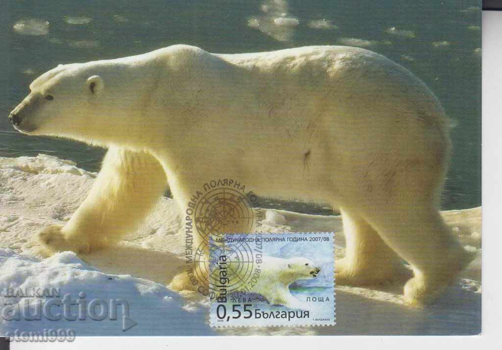 Καρτ ποστάλ FDC Polar Bear