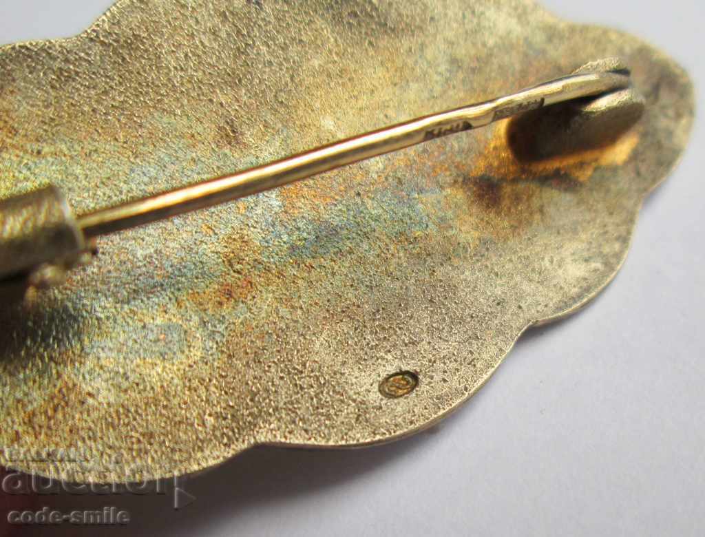 Auction Old Russian women's brooch jewelry silver gilded nielo Auction Old Russian women's brooch jewelry silver gilded nielo