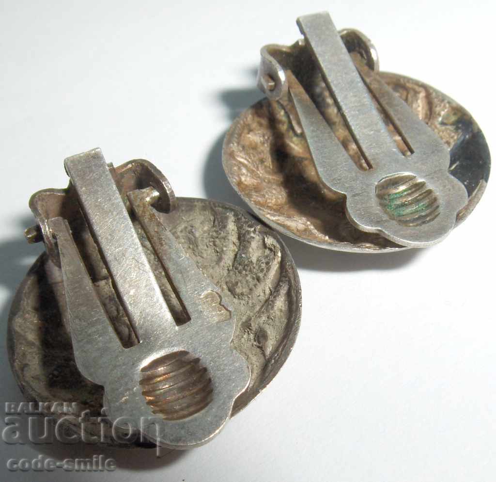 Old Russian women's earrings earrings on clip jewelry silver nielo - 5
