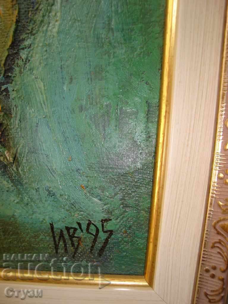 Delivery of Old painting by I.Vasilev, "Vase with tulips", oil, 41x31 cm Delivery of Old painting by I.Vasilev, "Vase with tulips", oil, 41x31 cm