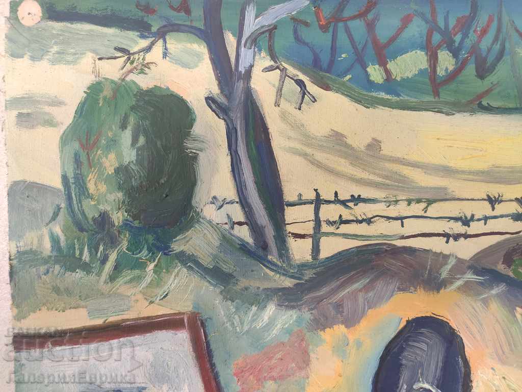 Old painting MBK "Plein Air" 26/27 cm. unsigned - 5 Old painting MBK "Plein Air" 26/27 cm. unsigned - 5