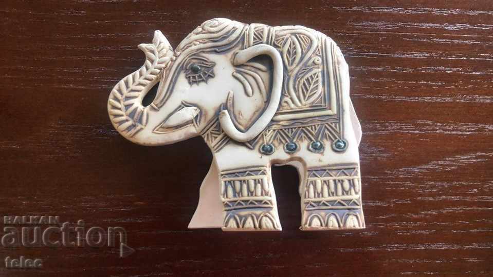Ceramic elephant - hand decorated