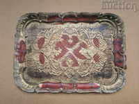 antique painted tray