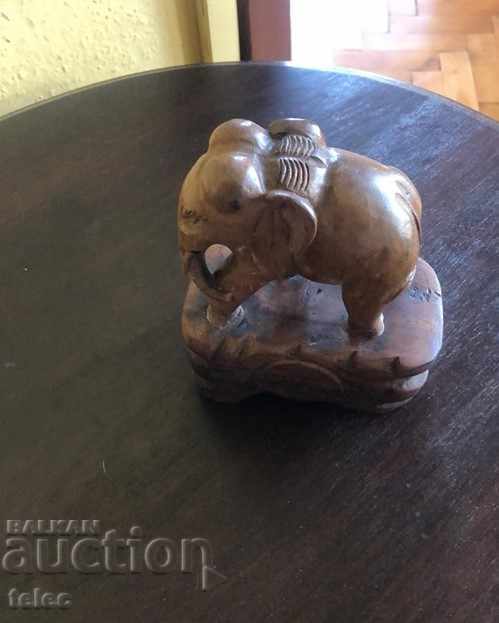 Wooden elephant on a pedestal - reduced price with price 20.00 BGN | € 10.23