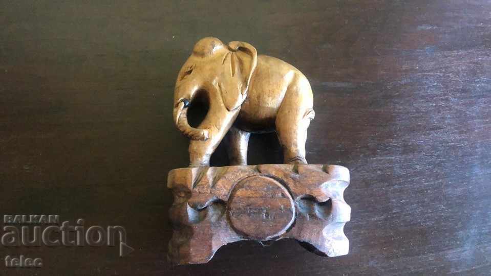 Wooden elephant on a pedestal - reduced price