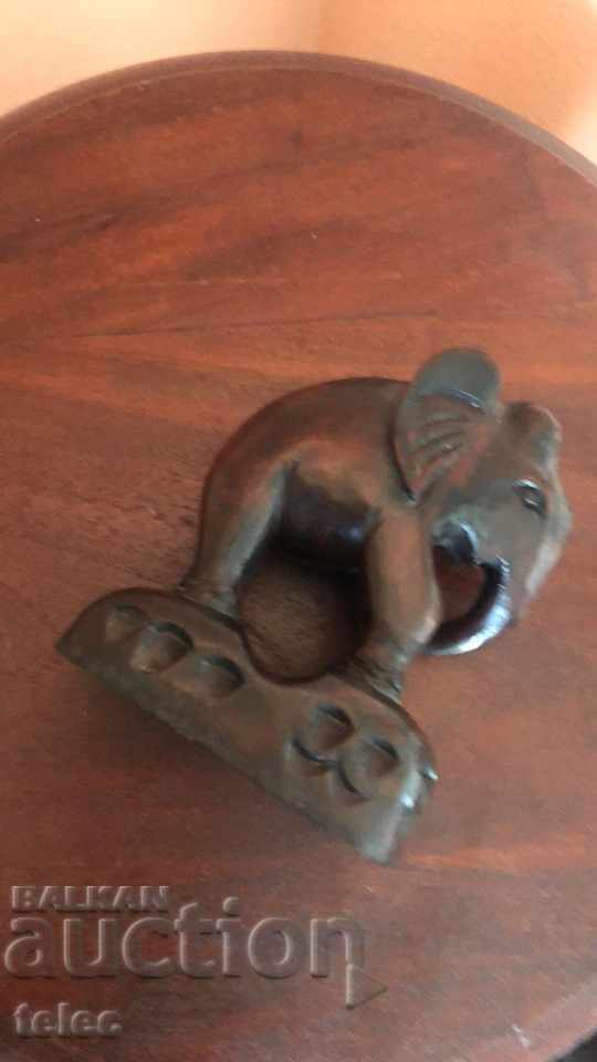 Wooden elephant on a pedestal - 5