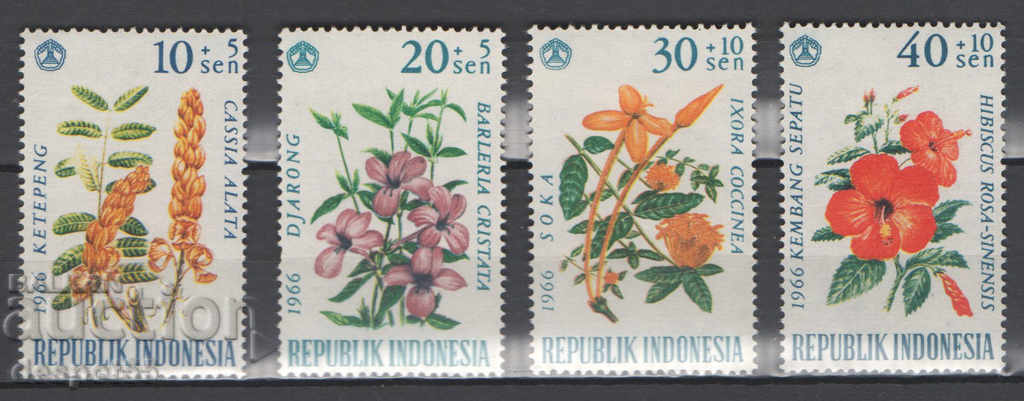1966. Индонезия. Цветя.