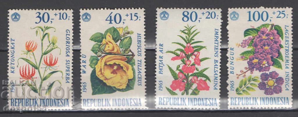 1965. Индонезия. Цветя.
