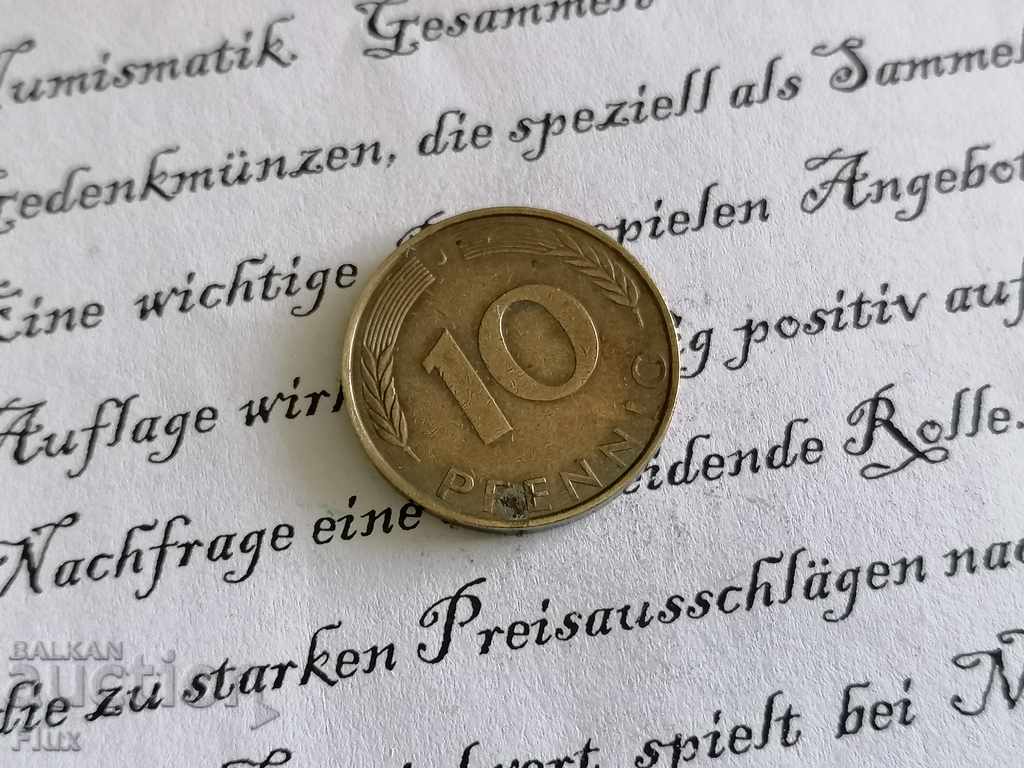 Moneda - Germania - 10 pfennigs 1972; Seria J