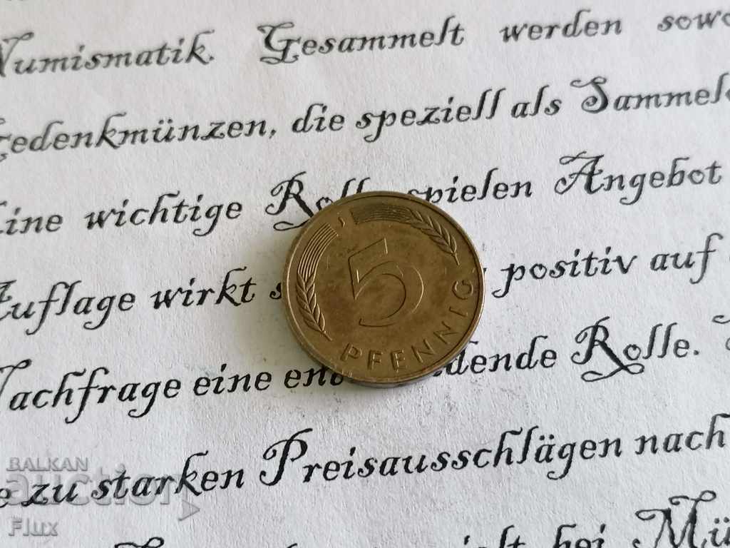 Moneda - Germania - 5 pfennigs 1978; Seria J