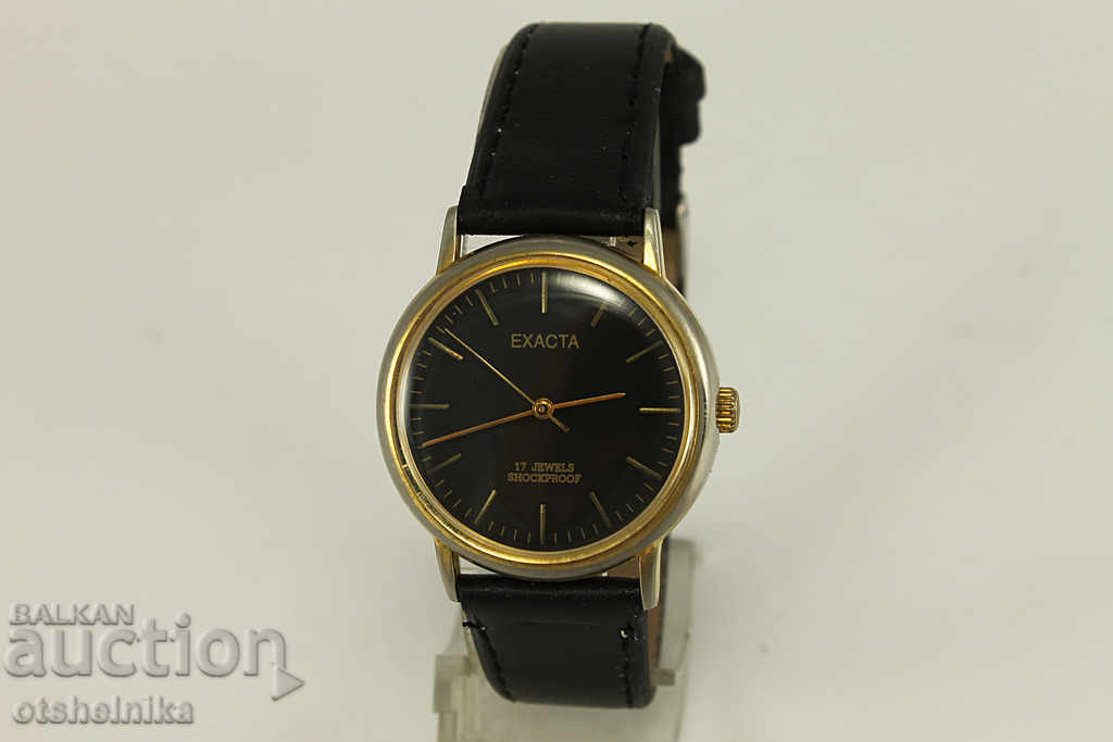 Позлатен Колекционерски Ръчен Часовник EXACTA 17 Jewels