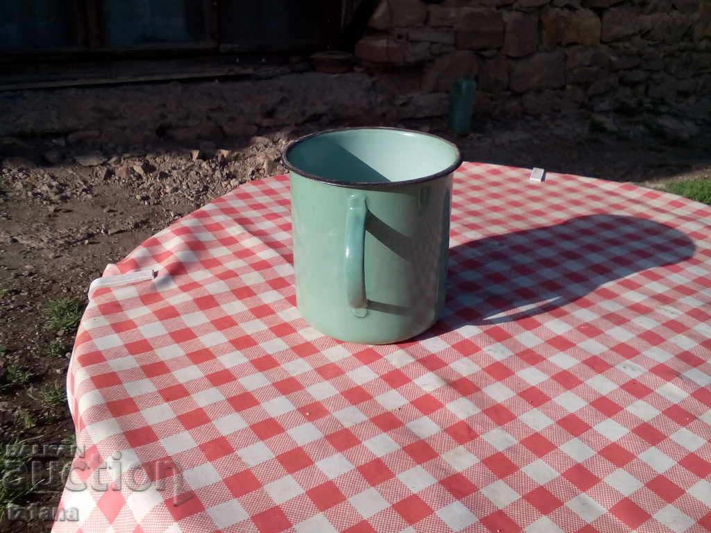 Delivery of Old enamelled cup, cup