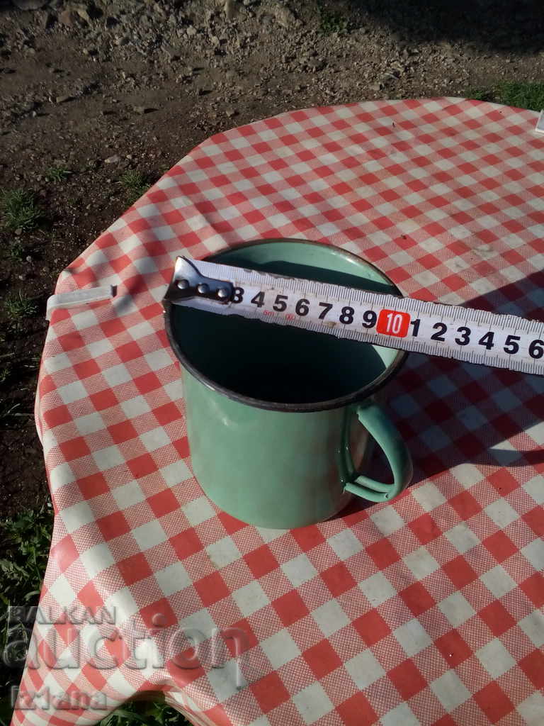 Old enamelled cup, cup - 5