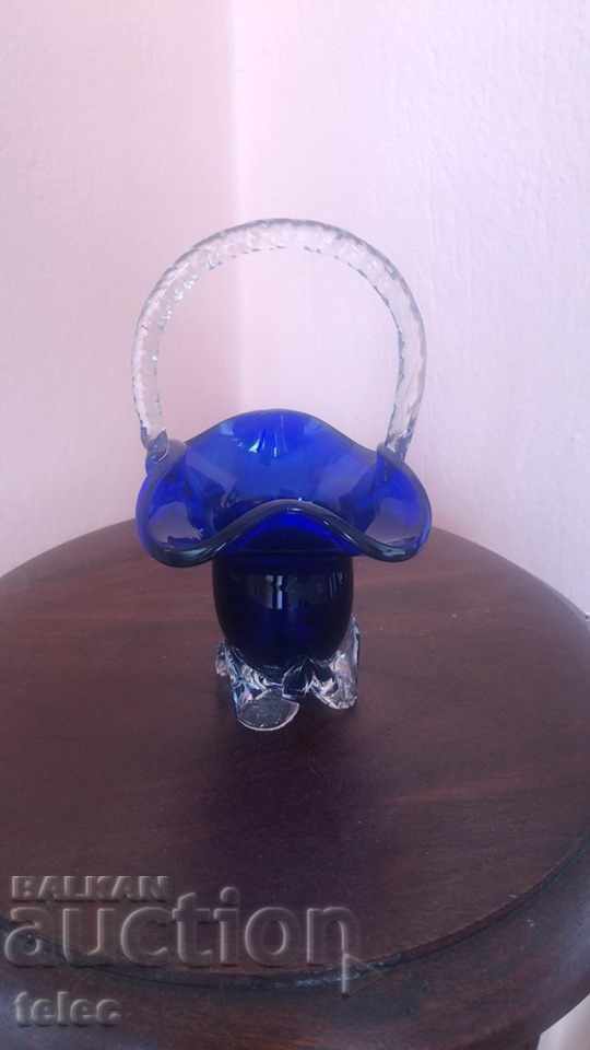 Exquisite glass basket with price 16.00 BGN | € 8.18