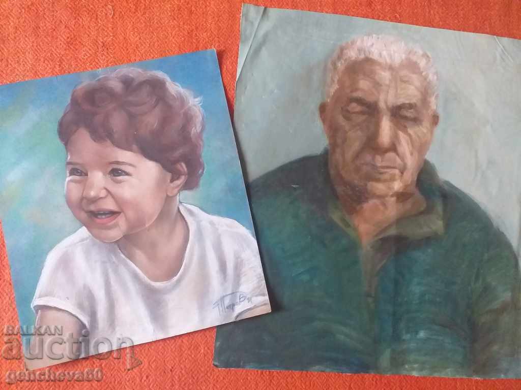 Portraits signed T.Petrov/two generations with price 30.00 BGN | € 15.34 Portraits signed T.Petrov/two generations with price 30.00 BGN | € 15.34
