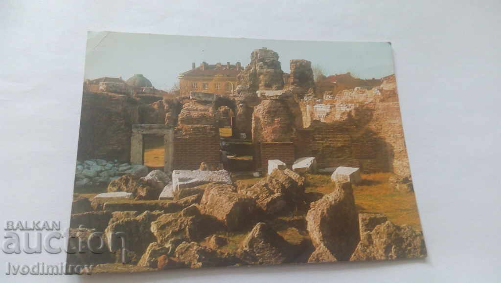 Postcard Varna Roman Baths 1981