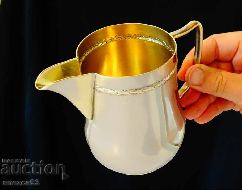 English silver plated jug, marked.
