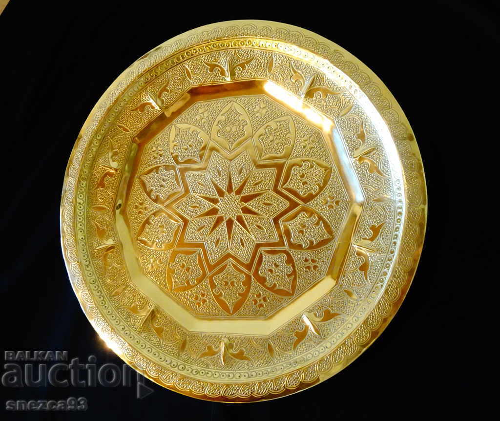 Antique Persian tray, platter 850 gr - 6