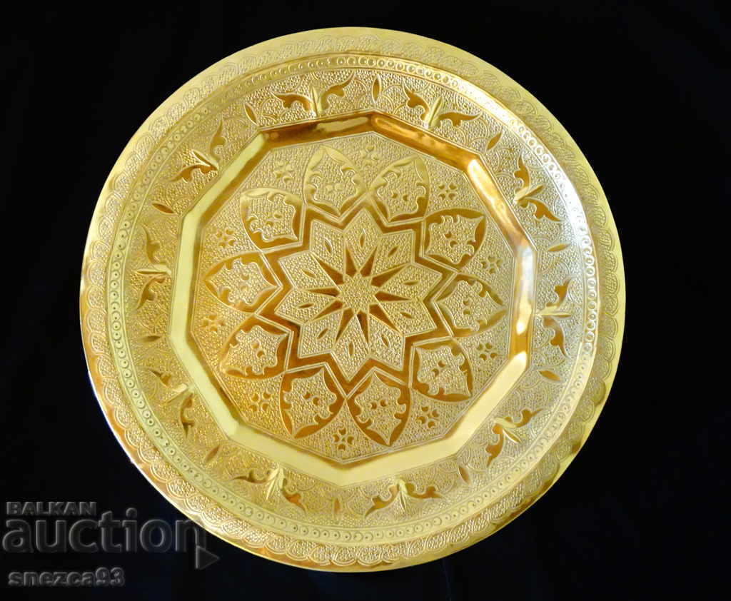Antique Persian tray, platter 850 gr - 7