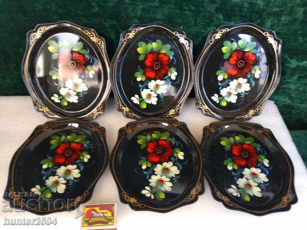 Servește 6 buc. p metal vopsit