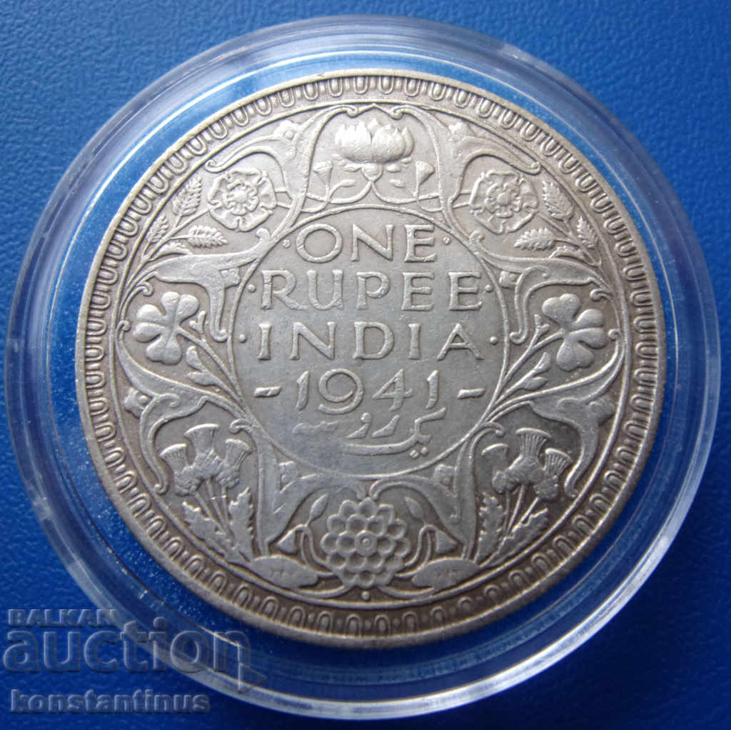 British India 1 Rupee 1941 Option A