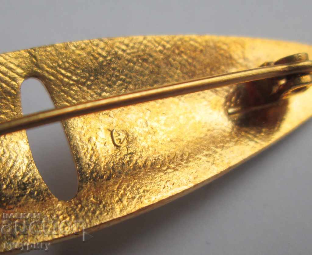 Delivery of Old women's brooch Art Deco - cellular enamel and gilding Delivery of Old women's brooch Art Deco - cellular enamel and gilding