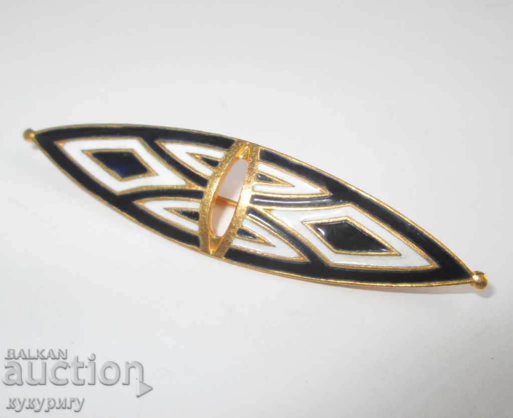 Old women's brooch Art Deco - cellular enamel and gilding - 7 Old women's brooch Art Deco - cellular enamel and gilding - 7